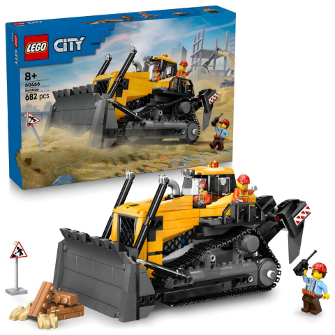 LEGO® City Sarı Buldozer İnşaat Sahası Temalı Yapım Oyuncağı Seti 60466