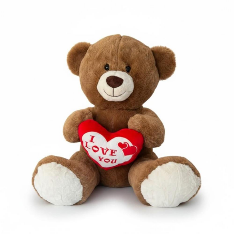 Peluş 55 Cm Ayı I Love Kalpli