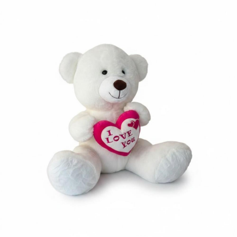 Peluş 55 Cm Ayı I Love Kalpli