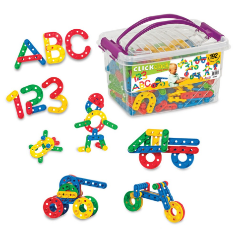 Clikclack Box Eğitici Şekiller 192 Parça