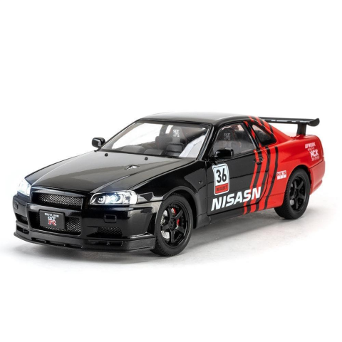 1:24 Nissan GTR Metal Model Araba