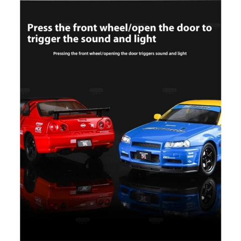 1:24 Nissan GTR Metal Model Araba
