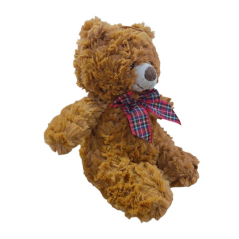 Peluş 30 Cm Ayı Ekose Kurdaleli