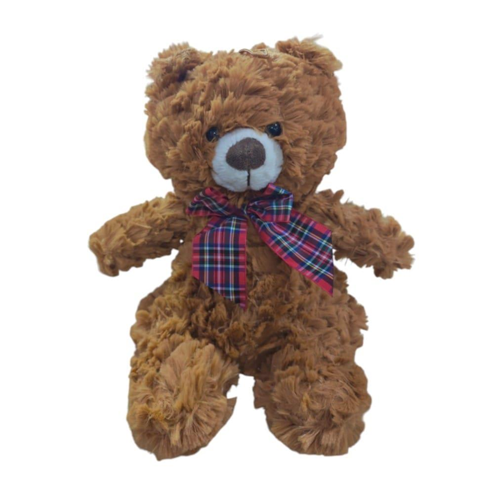 Peluş 30 Cm Ayı Ekose Kurdaleli