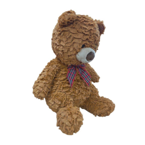 Peluş 50 Cm Ayı Ekose Kurdaleli