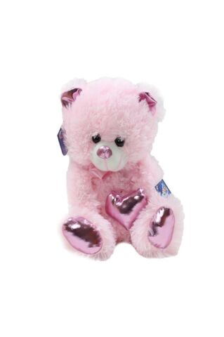 62500 Parlak Kalpli Peluş Ayı 30 Cm
