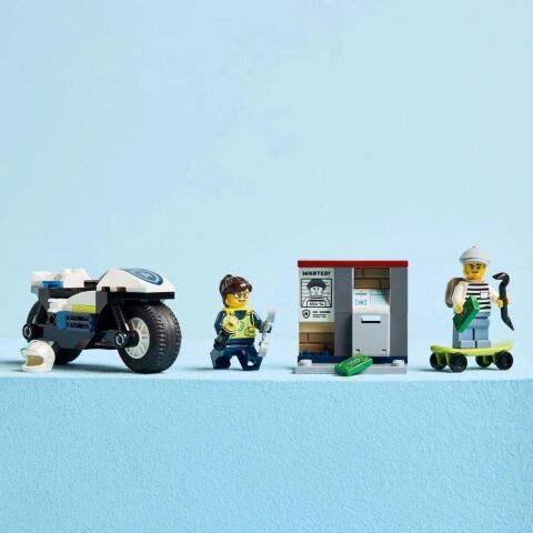 LEGO® City Polis Motosikleti Takibi, 4 Yaş ve Üzeri Çocuklar için Oyuncak Motosiklet Yapım Seti 60455