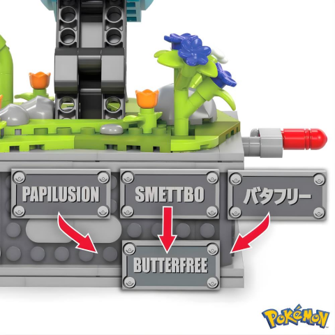 MEGA Pokemon Kinetik Butterfree Yapım Seti 582 Parça Hkt22