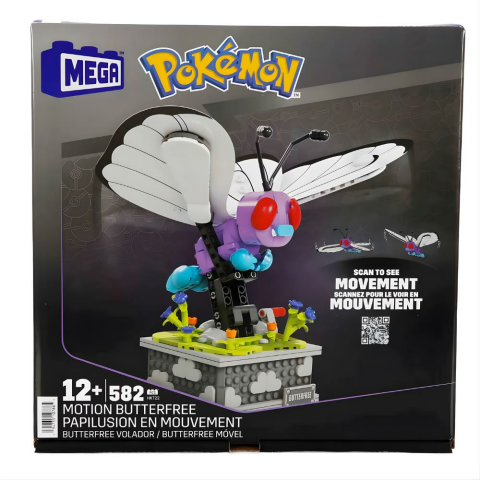 MEGA Pokemon Kinetik Butterfree Yapım Seti 582 Parça Hkt22