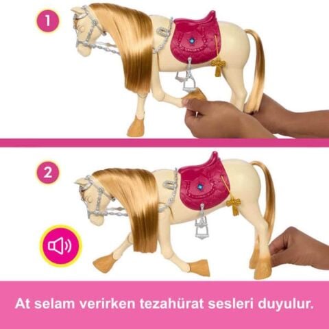 Barbie Gizemleri Büyük At Kovalamacası Dans ve Gösteri Atı HXJ42