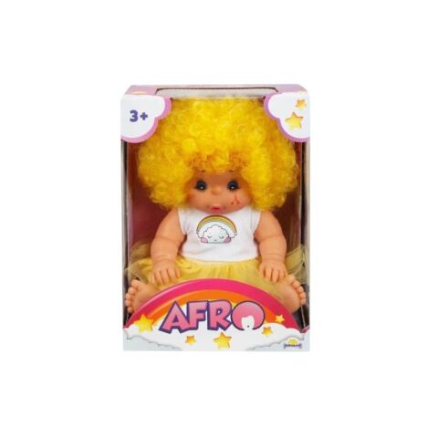 Afro Kıvırcık Saçlı Bebek 23 Cm -