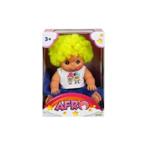 Afro Kıvırcık Saçlı Bebek 23 Cm -