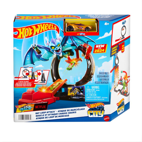 Hot Wheels Bat Döngü Saldırı Oyun Seti Ve 1:64 Ölçekli Oyuncak Araba