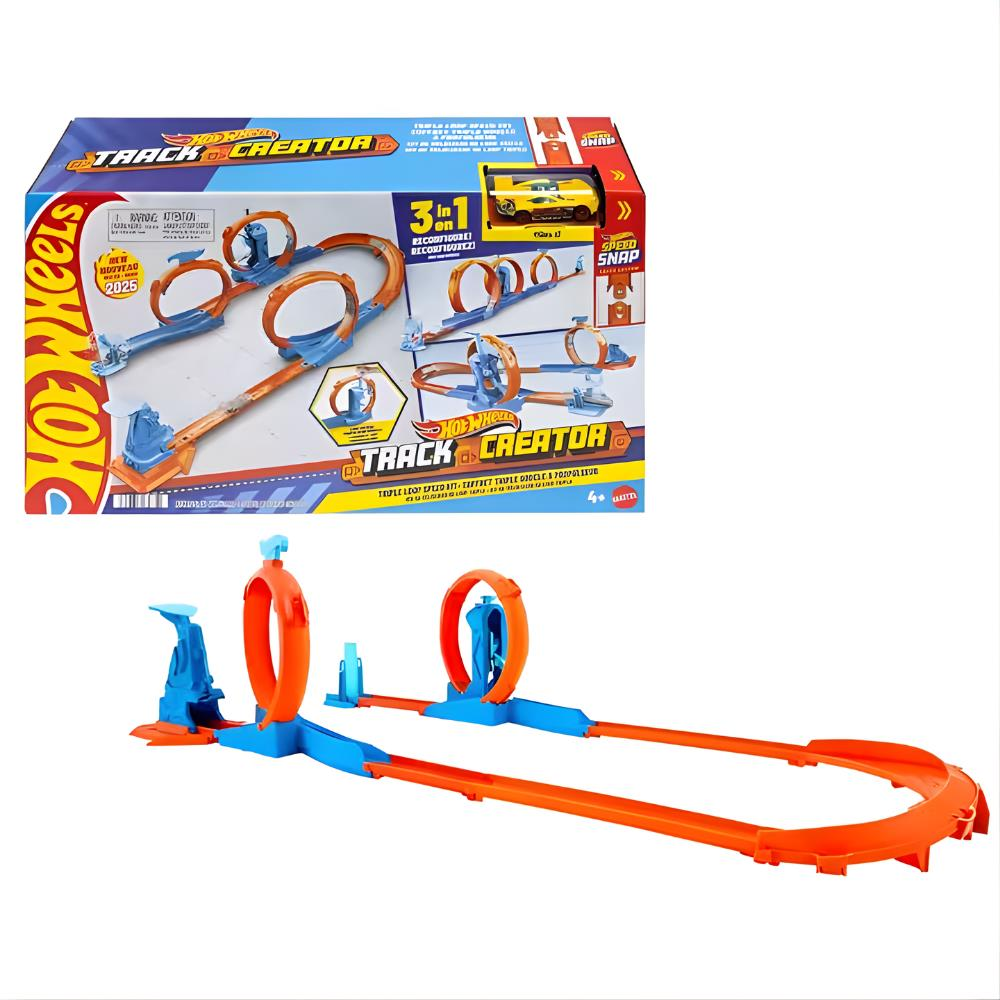 3in1 Hot Wheels Track Creator Üçlü Çemberde Pist Seti JDW39
