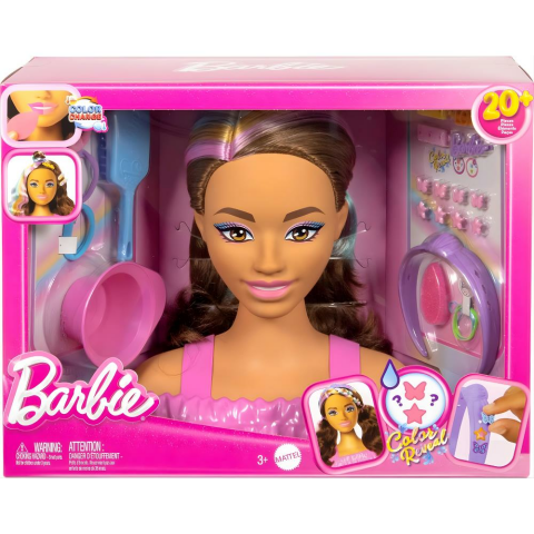 Barbie Saç Tasarımı Büstü Kahverengi Saçlı JFG82