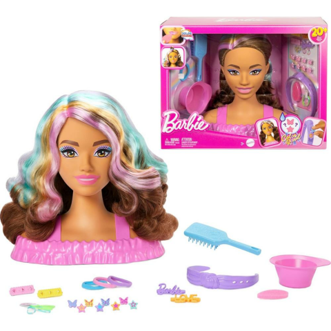 Barbie Saç Tasarımı Büstü Kahverengi Saçlı JFG82
