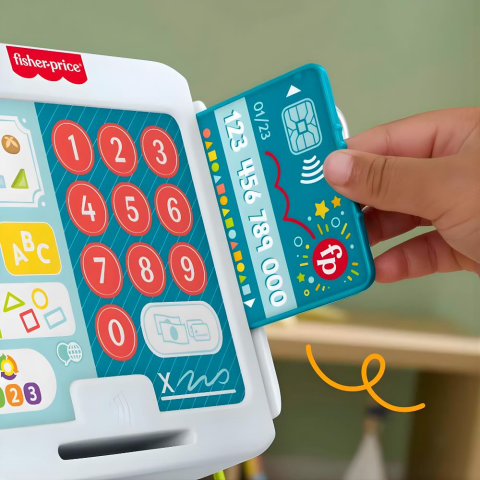 Fisher Price Sesli Eğlen ve Öğren Market Kasası JGW99