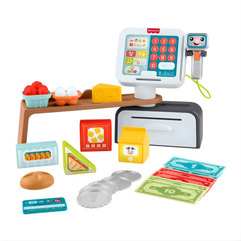 Fisher Price Sesli Eğlen ve Öğren Market Kasası JGW99