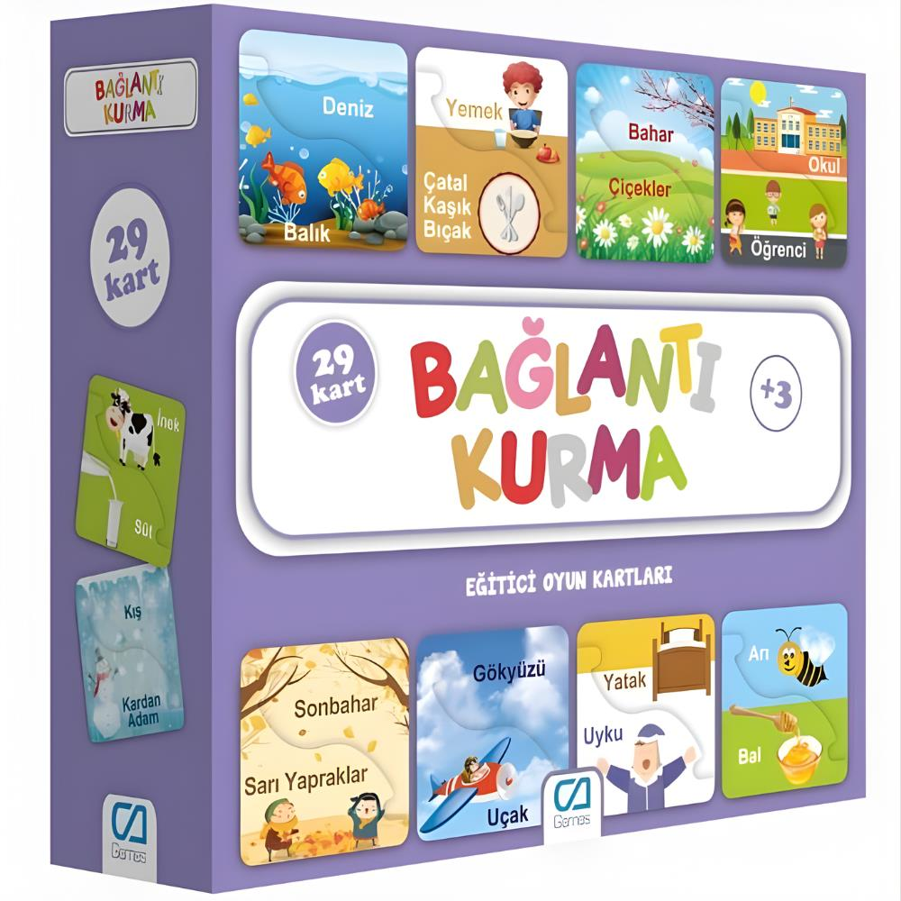 29 Kart Bağlantı Kurma Eğitici Oyun Kartları