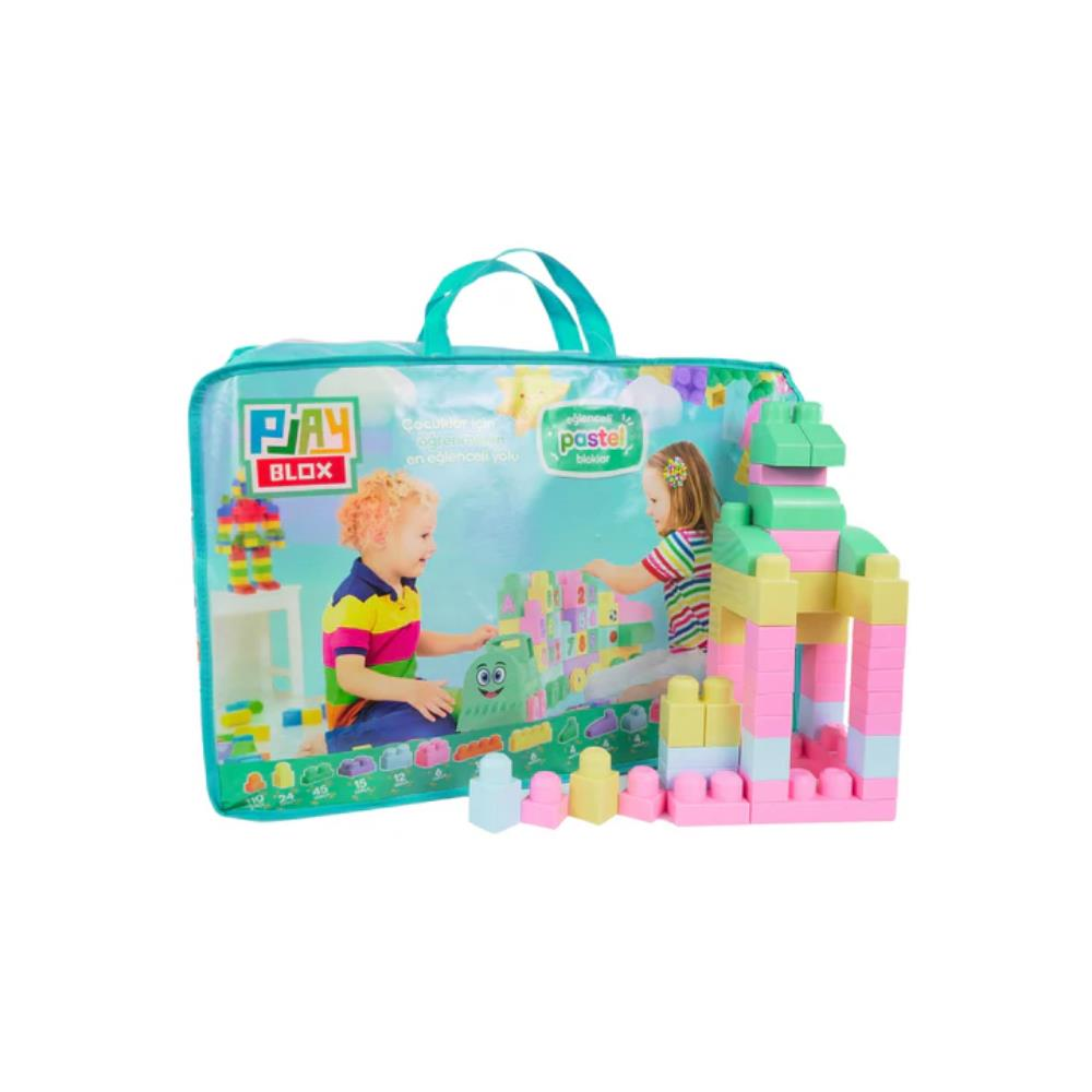 Playblox Block Pastel Yapı Taşları - 266 Parçalık Çanta