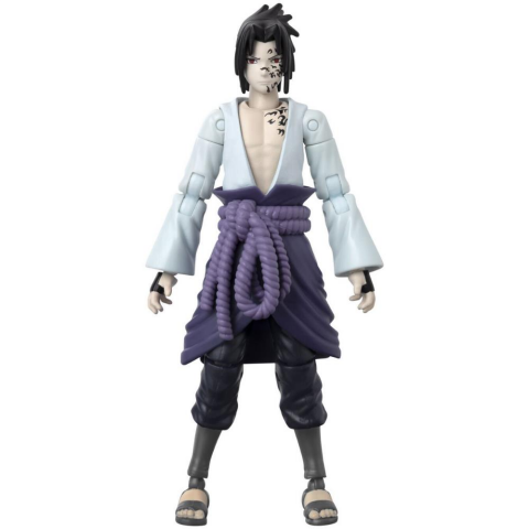 Bandai 16 cm Anime Heroes Naruto Sasuke Uchiha Figür ve Aksesuar Seti
