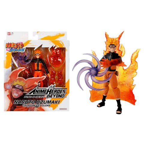 Bandai 16 cm Anime Heroes Naruto Uzumaki Figür ve Aksesuar Seti