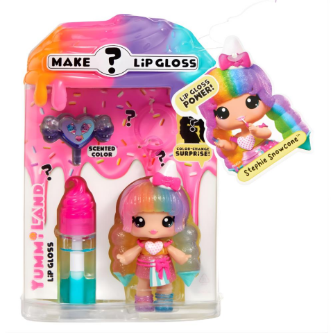 Yummiland Stephie Snowcone Bebeği ve Dudak Parlatıcısı - Gizemli Renk Serisi