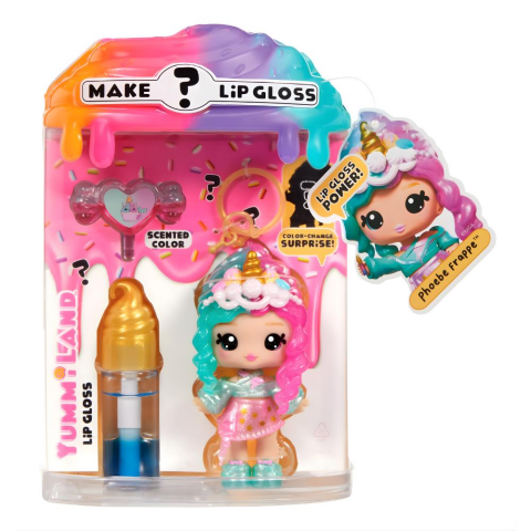 Yummiland Phoebe Frappe Bebeği ve Dudak Parlatıcısı - Gizemli Renk Serisi