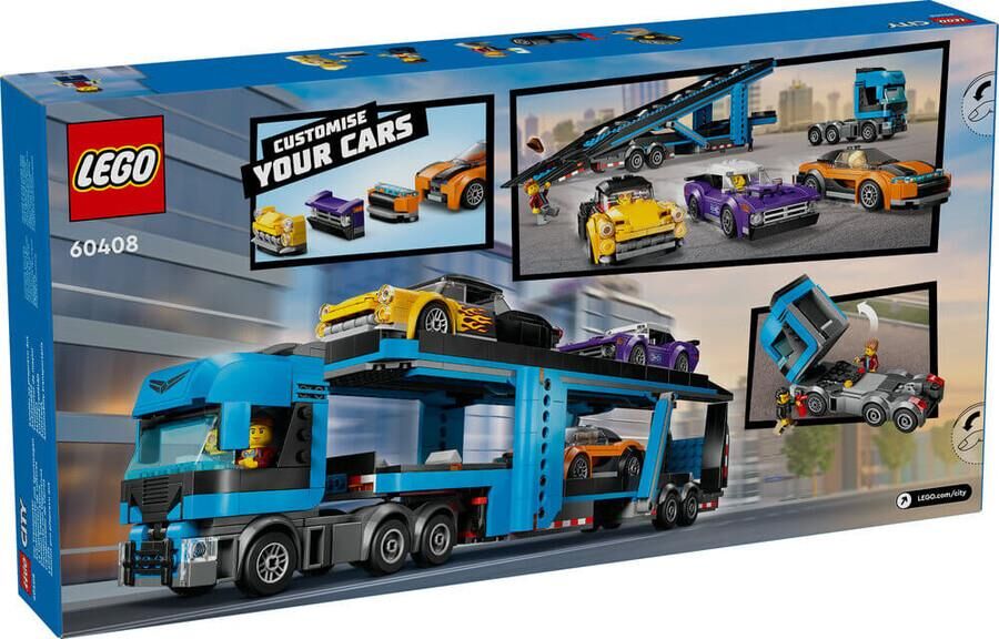 LEGO® City Spor Arabalı Araç Taşıma Kamyonu 60408