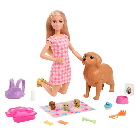 Barbie Ve Yeni Doğan Köpekler Oyun Seti Hck75
