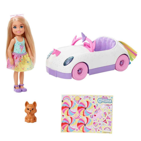 Barbie Club Chelsea Bebek ve Arabası GXT41
