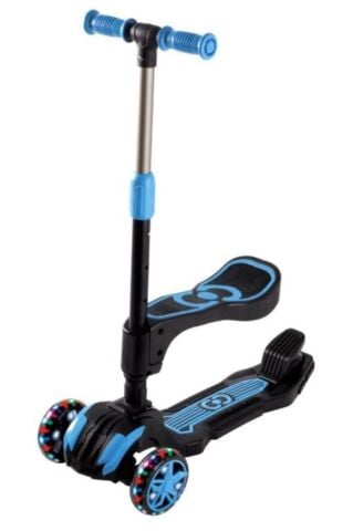 Cool Wheels Scooter Combo Oturaklı Led Tekerli Mavi
