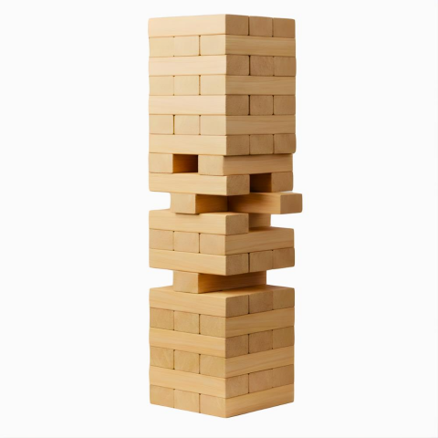Jenga Eğitici Ahşap Denge Oyunu - 54 Parça Blok