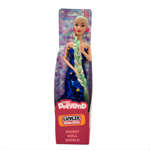 DollyLand Manken Bebek Payetli Yıldız Elbise