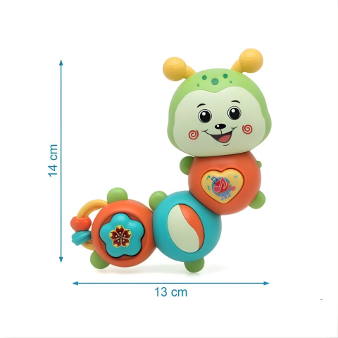Pilli Sevimli Bebek Tırtıl Piyano 855-122D