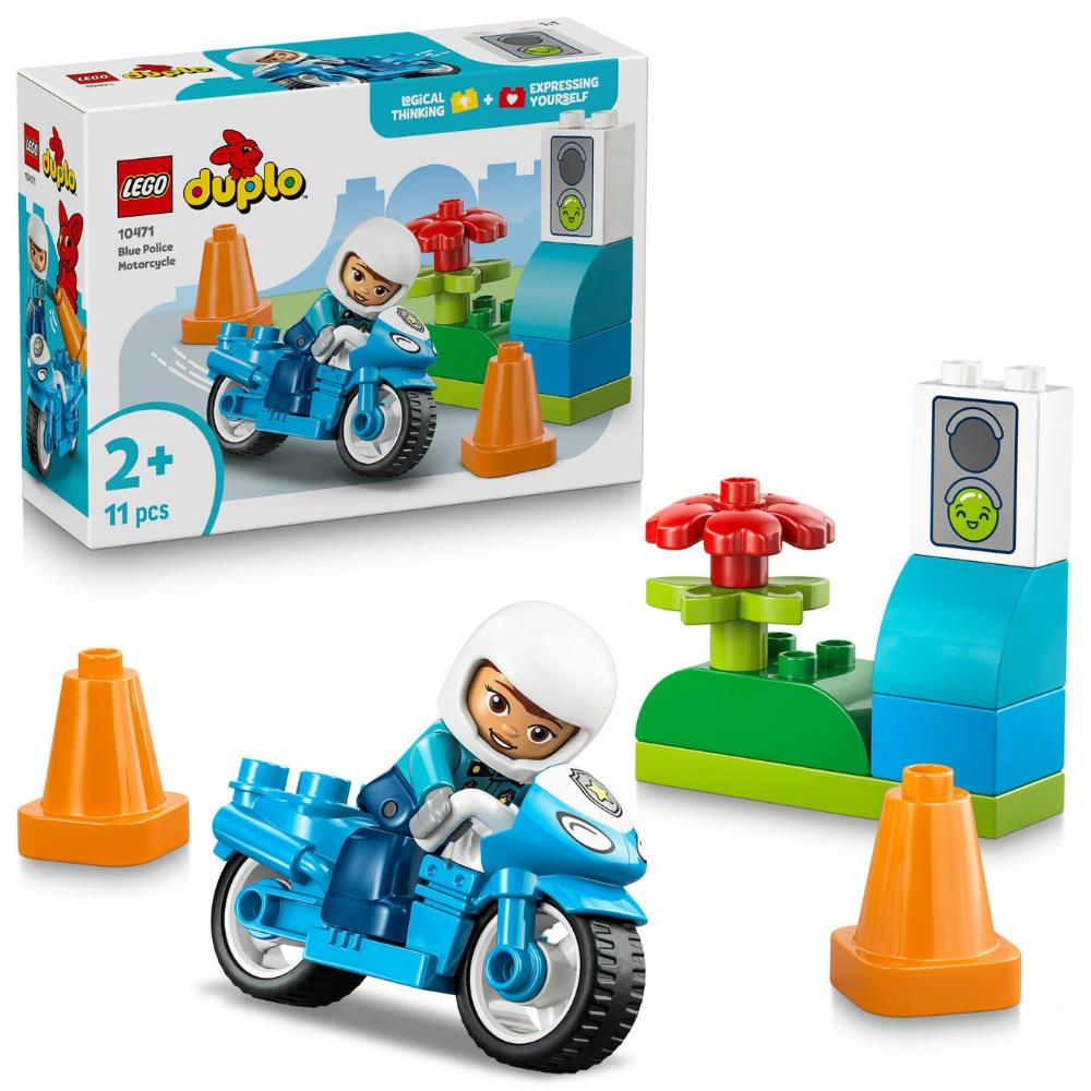 LEGO® DUPLO® Kasabası Mavi Polis Motosikleti 10471
