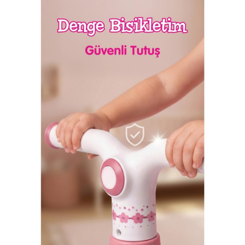 Babycim Işıklı ve Müzikli 4 Tekerlekli Ilk Denge Bisikletim – Pembe