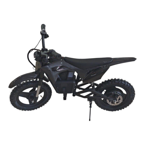 Cool Wheels 36V Elektrikli Çocuk Cross Motor 14 inç Teker Bluetooth LED Far 3 Kademe Hız Ayarlı (KARBONFİBER)