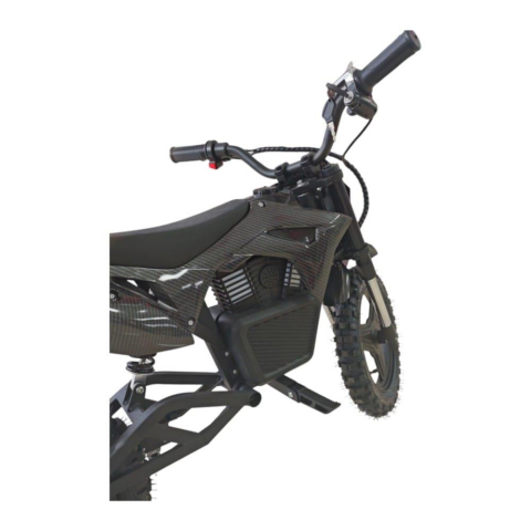Cool Wheels 36V Elektrikli Çocuk Cross Motor 14 inç Teker Bluetooth LED Far 3 Kademe Hız Ayarlı (KARBONFİBER)