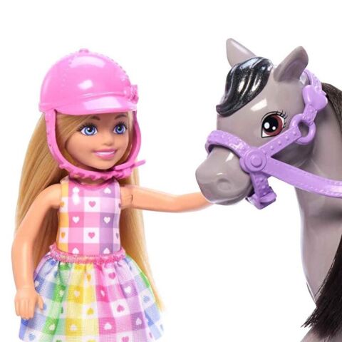 Barbie Chelsea Bebek ve Midilli Figür Seti HTK29