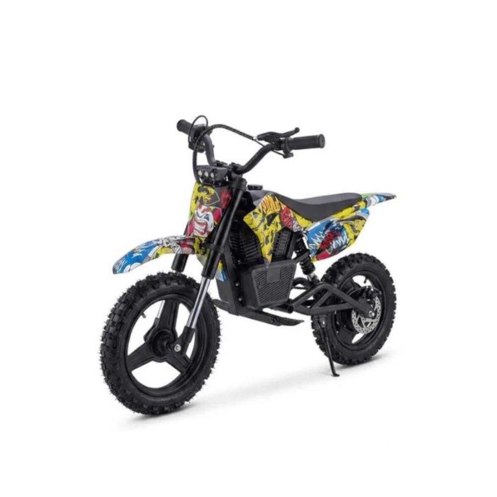 Cool Wheels 36V Elektrikli Çocuk Cross Motor 14 inç Teker Bluetooth LED Far 3 Kademe Hız Ayarlı (GRAFİTİ)
