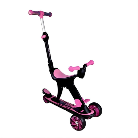 Cool Wheels 3 in 1 Yönlendirmeli Scooter Pembe