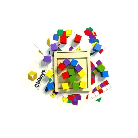 Chitoys Ahşap Eğitici Oyuncak Puzzle Cube