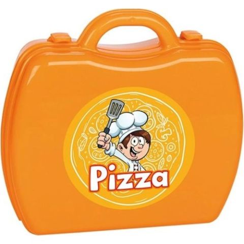 Aksesuarlı Çantalı Pizza Seti 34 Parça Turuncu