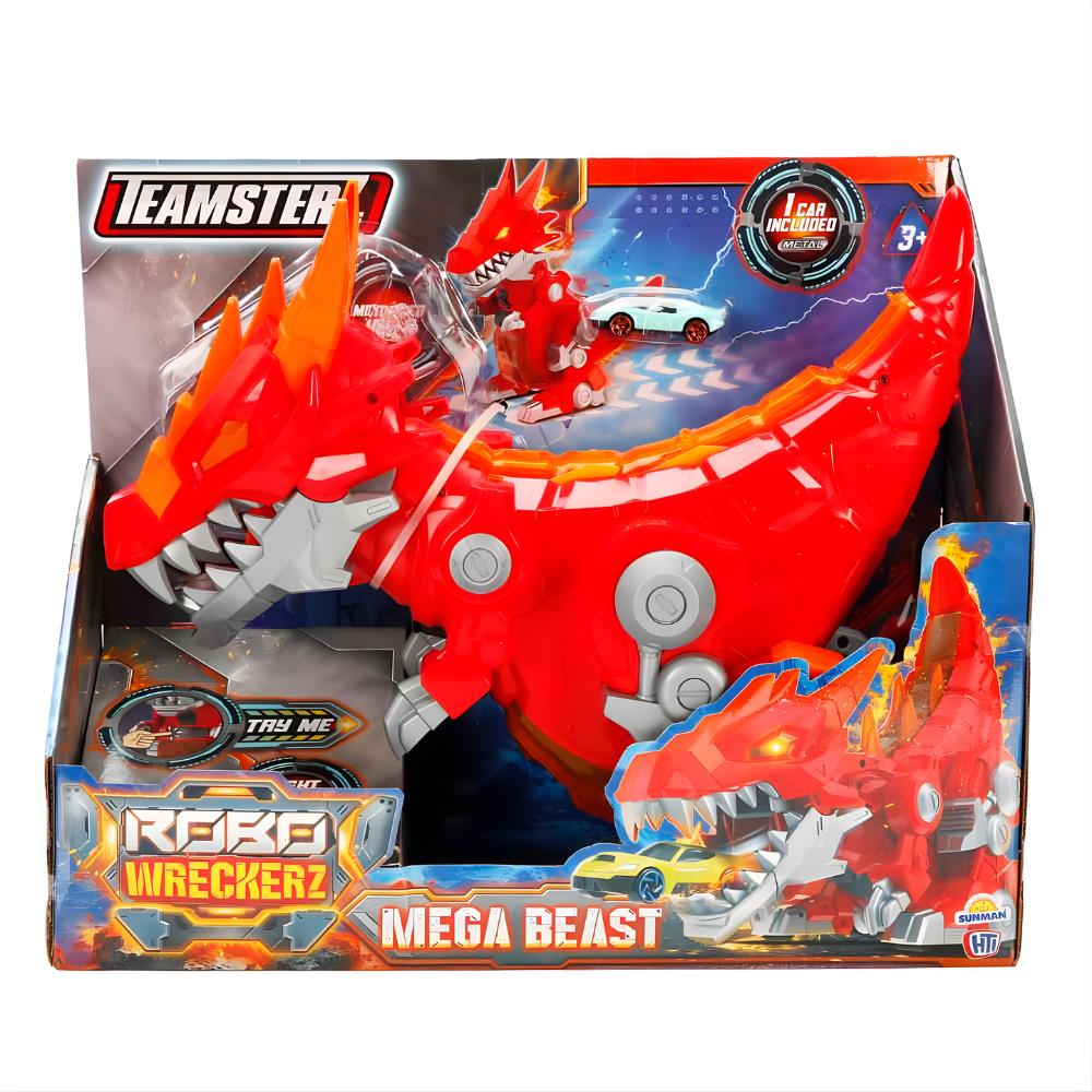Teamsterz Sesli ve Işıklı Robo Wreckerz Mega Beast Oyun Seti