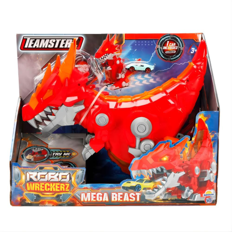 Teamsterz Sesli ve Işıklı Robo Wreckerz Mega Beast Oyun Seti