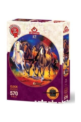 Art Puzzle Yılkı Atları 570 Parça Saat Puzzle