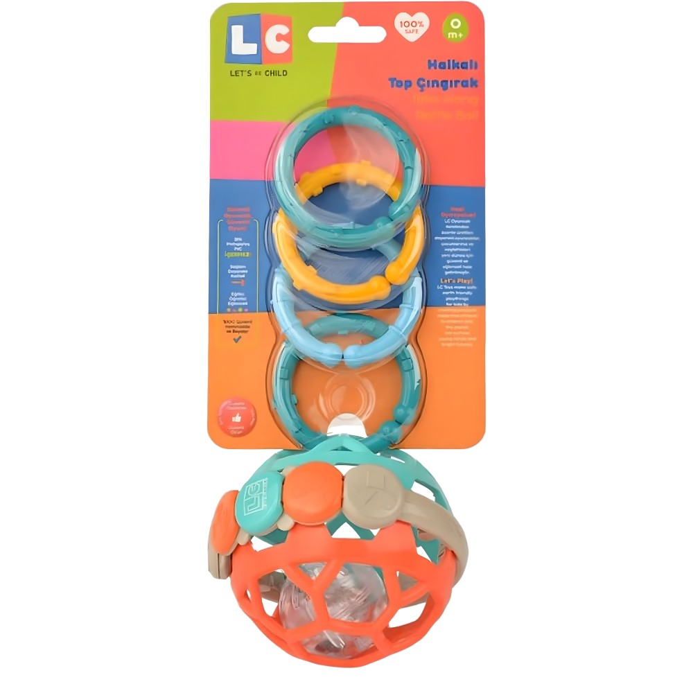 Let's Be Child Halkalı Top Çıngırak 30590 Renkli
