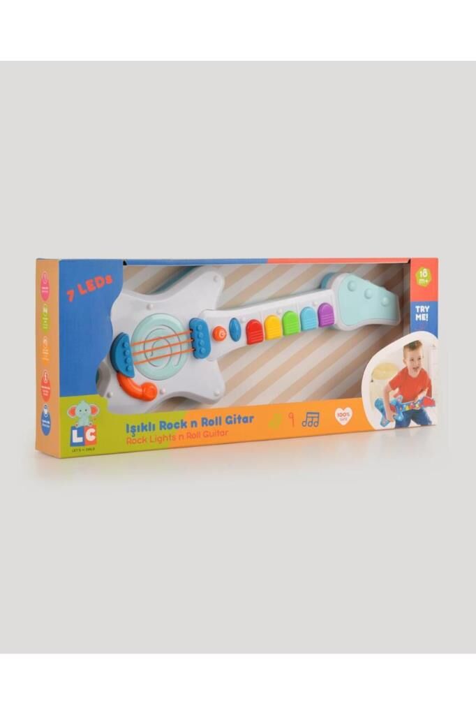 Işıklı Müzikli ve Çok Fonksiyonlu Rock'n Roll Gitar