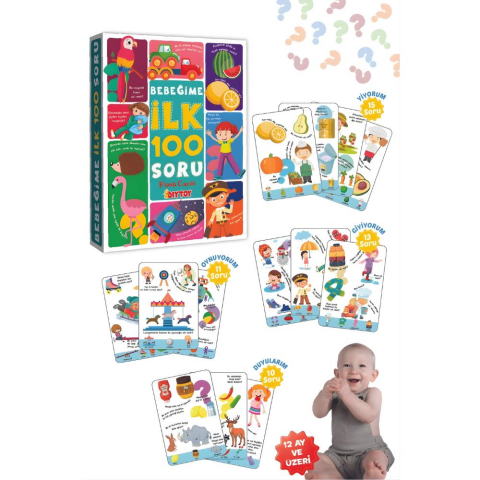 Diytoy Bebeğime İlk 100 Soru Zeka Kartları -Bebek Etkinlik